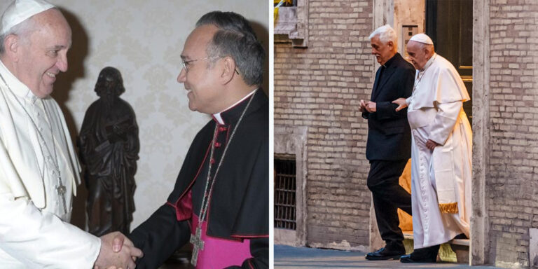 Venezolanos con el papa Francisco